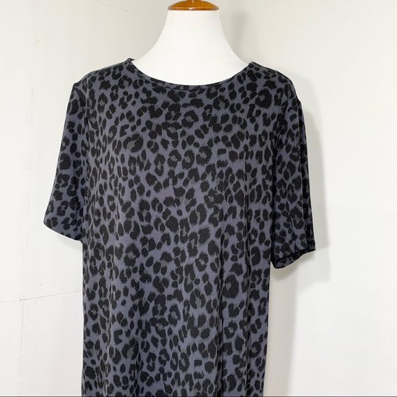 SOLD-Old Navy Leopard Print Knit ShirtDress - Picture 3 of 10